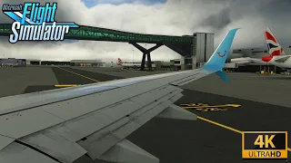 (4K) TUI 737-700 Take-off from London Gatwick | Microsoft Flight Simulator 2020 | ULTRA REALISM