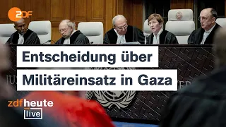 UN-Gericht warnt, fordert aber kein Ende des israelischen Militäreinsatzes in Gaza | ZDFheute live