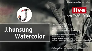 watercolor Portrait demonstration 1│ 인물수채화 시연 1부│