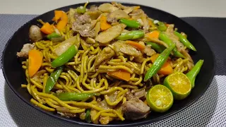 Ganito pala yung tamang pagluluto ng masarap na pancit canton guisado, kakaiba talaga ang sarap