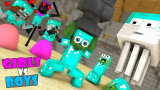 Monster School : PRO GIRLS VS PRO BOYS - MONSTER SCHOOL GOT TALENT - Minecraft Animation