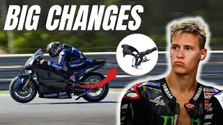 Fabio Quartararo Stuns with New Yamaha YZR-M1 : Massive Change!