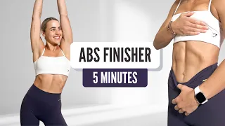 5 MIN ABS FINISHER // (no equipment) BURN BELLY FAT