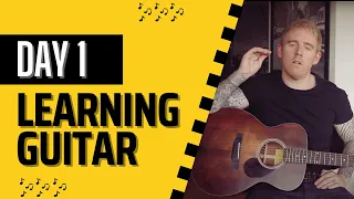 DAY 1 Learning Acoustic Guitar (Using Online Lessons)