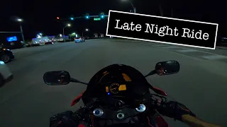 POV: it's midnight and you're cruising on a CBR600RR | SportbikePOV