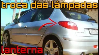 Como trocar lâmpadas lanterna peugeot 206 / 207  |  canal Car Play