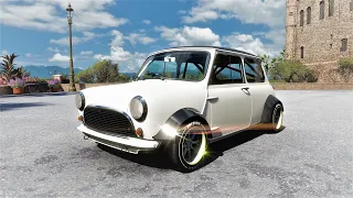 Forza Horizon 5 . Mini Cooper S Forza Edition 1965 . Car Show Speed Jump Crash Test Drive .