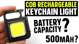 COB Rechargeable Keychain Light - Testing Battery - Disassemble - From Aliexpress