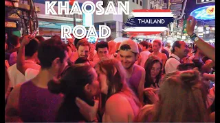 KHAOSAN ROAD BEST PARTY STREET IN THE WORLD! BANGKOK CRAZY NIGHT LIFE! THAİLAND FEBRUARY 2020 "4K"