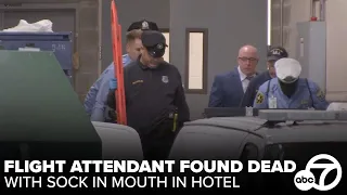 Flight attendant found dead with sock in mouth at Pennsylvania hotel