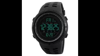 Мужские тактические часы Skmei 1251 инструкция обзор настройка (military tactical men watch skmei)