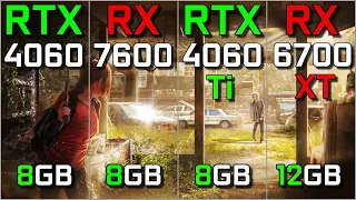 RTX 4060 vs RX 7600 vs RTX 4060Ti vs RX 6700XT | Test in 15 Games at 1080p | Which One is Better??