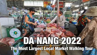 【4K🇻🇳】Danang's Largest Local Market Walking Tour (Chợ Cồn) - Vietnam Travel Guide