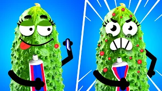 OH NO! Talkative Vegetables Try Viral Beauty Hacks! Everything Is Better With 24/7 DOODLES