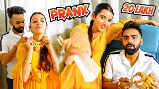 20 Lakh ka Karwachauth Gift 😍 Prank on Lakhan 😂