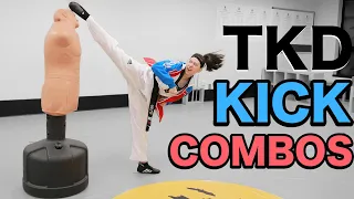 3 Head Kick Combos on BOB XL | TKD