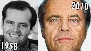 Jack Nicholson  (1958-2010) all movies list from 1958! How much has changed? Before and After!