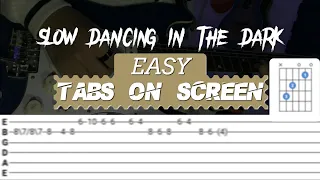 FREE TABS | Slow Dancing in the dark - Joji (Electric Guitar Cover) Tabs on screen