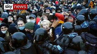 Navalny supporters arrested during mass protests in Russia