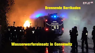 Brandstiftungen in Leipzig-Connewitz/Polizei setzt Wasserwerfer und Sonderwagen ein [07.11.2020]