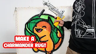 Rug Tufting | Pokemon - Charmander Rug (Start to Finish)