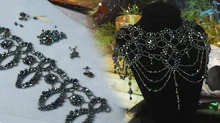 Making An Epic Beaded Necklace // Goth Queen Collar