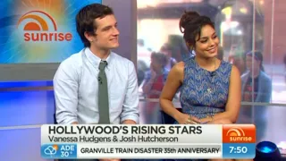 Vanessa Hudgens - Sunrise Interview with Josh Hutcherson (January 18, 2012)