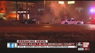 Crash kills 1 in Hillsborough County