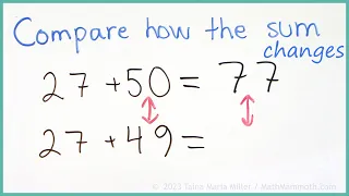Strategies for mental math: use an easier problem to help you