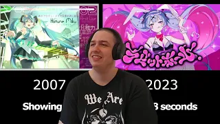 [Hatsune Miku 16th Anniversary] Evolution of Hatsune Miku (2007 - 2023) (713 songs) Reaction Stream