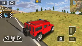 Red Hummer Jeep Police Car Driving Games - 03 | Police Car Drift Driving Simulator | Android Games