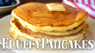 The Fluffiest Homemade Buttermilk Pancakes You'll EVER Eat 🥞