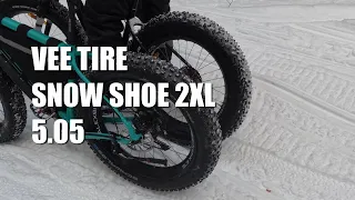 Боевой тест резины для фэтбайка VEE TIRE SNOW SHOE 2XL 5.05