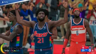 NBA 2K22 Embid Monster Game! Philadelphia 76ers vs Washington Wizards 4K! PS5 Gameplay