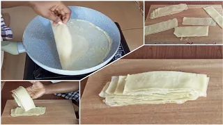 Simple method of making SAMOSA SHEETS/SPRING ROLL SHEETS