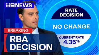 RBA leaves interest rates on hold | 9 News Australia