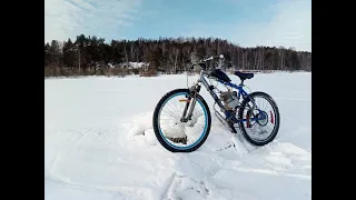 велосипед с мотором Т100 на Финском заливе