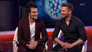 Amir Haddad and Sergey Lazarev interview on Swedish TV (Studio Eurovision)