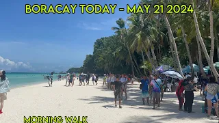 BORACAY Island Philippines | Today May 21 2024 | Morning Beach Walk | Station 2 - 1 Willys Rock