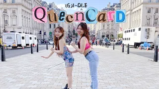 [KPOP IN PUBLIC / ONE TAKE] (여자)아이들 (G)I-DLE - '퀸카 Queencard'| KPOP DUO DANCE COVER | FROM LONDON UK