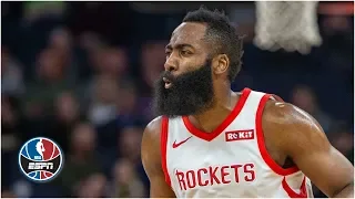 James Harden's 42 points tie Wilt Chamberlain, but Rockets fall vs. Timberwolves | NBA Highlights