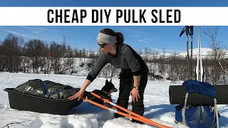 Easy and cheap DIY pulk sled for winter hiking