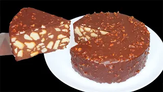 Dessert in 5 minutes | NO BAKE Cake. Quick and Easy Recipe | Just add Condensed milk to cookies.