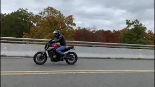 2019 Cb650r Blackwidow full system fly by raw sound