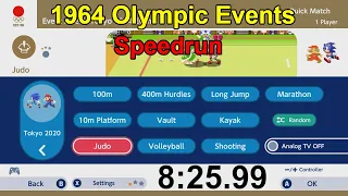 Mario & Sonic at the Tokyo 2020 Olympic Games - 1964 Events (Normal) Speedrun - 8:25.999 - New WR