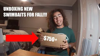 My MOST EXPENSIVE Swimbait Unboxing YET!!! New Baits For Fall