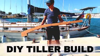 75] DIY Tiller Steering Conversion, In A FREE MARINA | DIY Tiller Build From Scratch For A Tayana 37