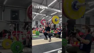 110 kgs snatch by a woman 55 kg category champion player weightlifting motivation #snatch