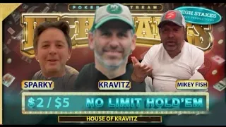 Sunday Night Poker Live at the HOUSE OF KRAVITZ- Featuring Sparky, Starbucks, Homer and Rallo