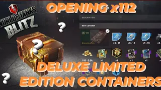 Opening x112 Deluxe Limited Edition Containers | WOTB | WOTBLITZ | World of tanks blitz